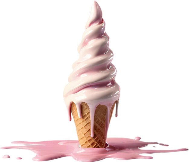 PSD picture of delicious looking melted ice cream