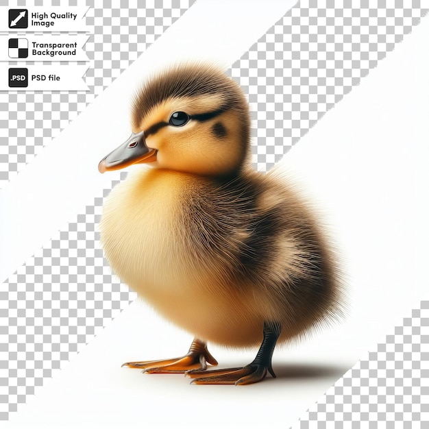 PSD a picture of a duck that says duckling