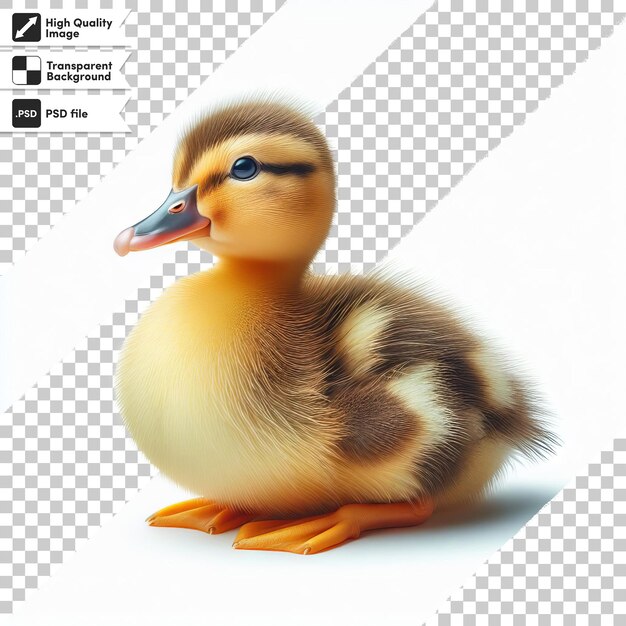 PSD a picture of a duck that says ducky on it