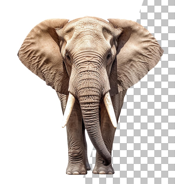 PSD a picture of an elephant with a transparent background