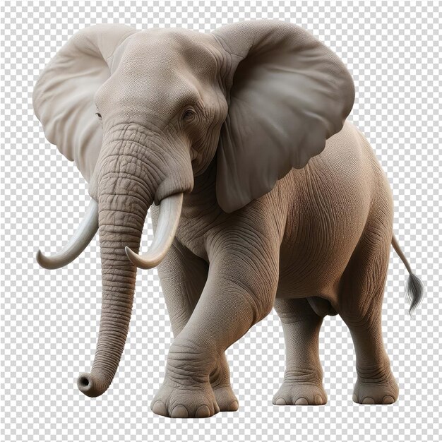 PSD a picture of an elephant with tusks on it