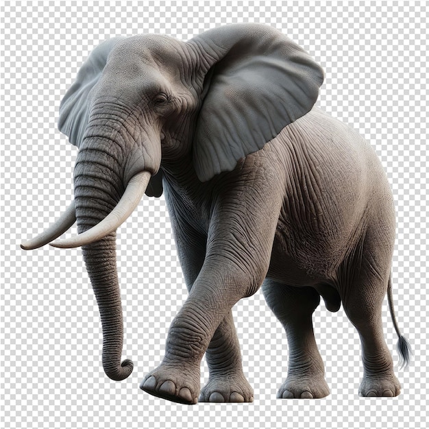 PSD a picture of an elephant with tusks on it