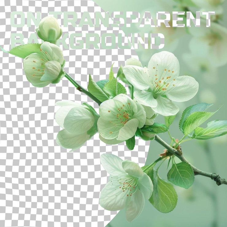 PSD 一朵花的圖片,說花園花園在透明的背景上