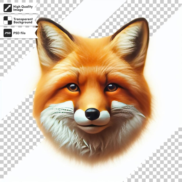 PSD a picture of a fox with a black dot on it