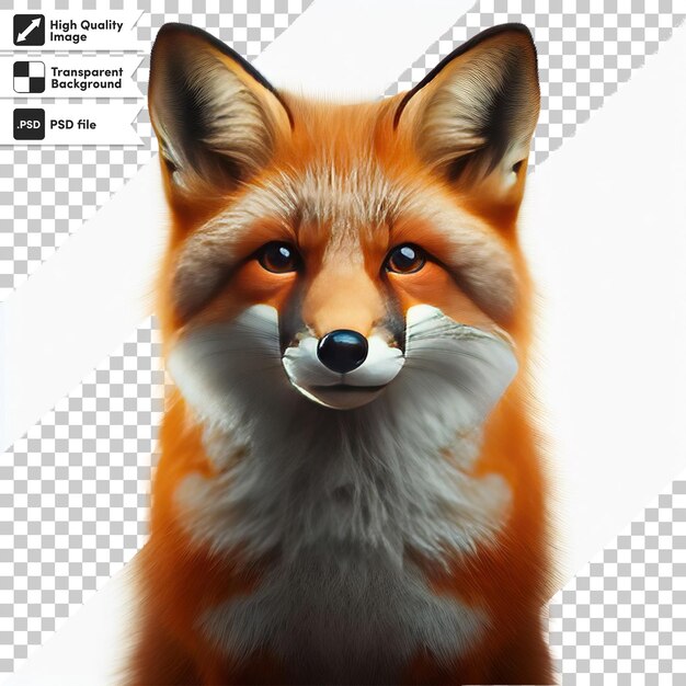 PSD a picture of a fox with a mustache on it