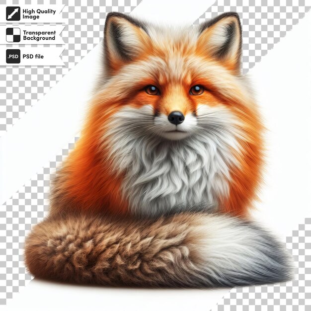 PSD a picture of a fox with a red face on it