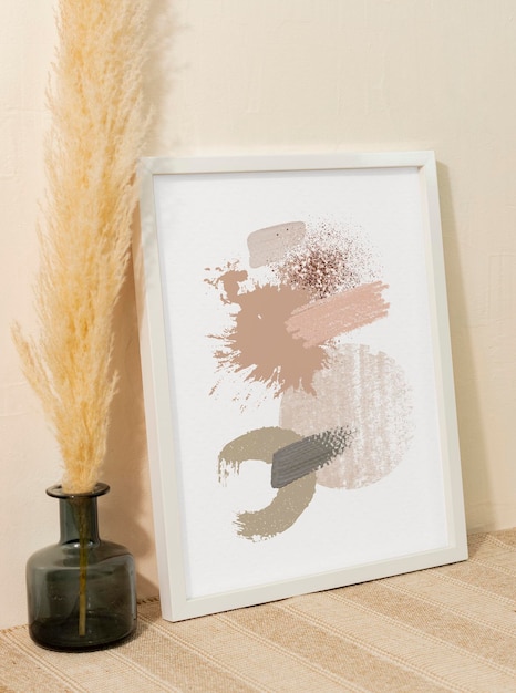 Picture frame mockup schoon huis interieur decor psd ontwerp