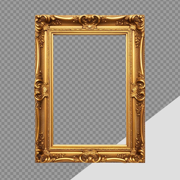 PSD picture frame png isolated on transparent background