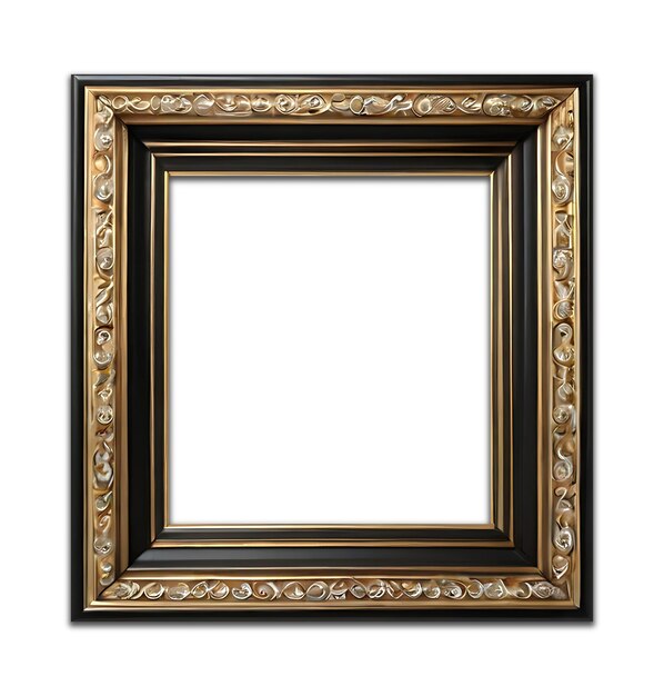 PSD picture frame with gold trim on it