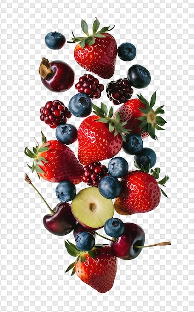 PSD a picture of a fruit arrangement with berries and berries