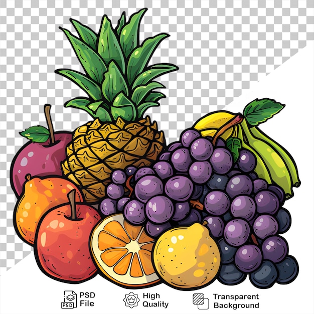 PSD a picture of a fruit that is on a transparent background with png file