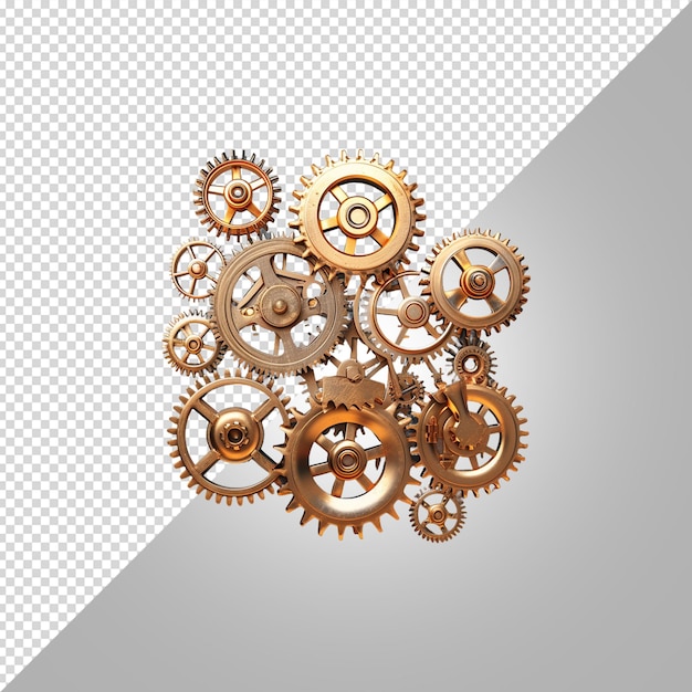 PSD a picture of gears and gears on a white background