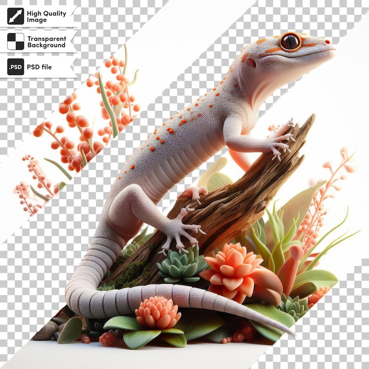 PSD a picture of a gecko with a picture of a lizard on it