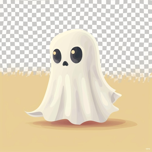 Una foto di un fantasma con una faccia bianca in fondo