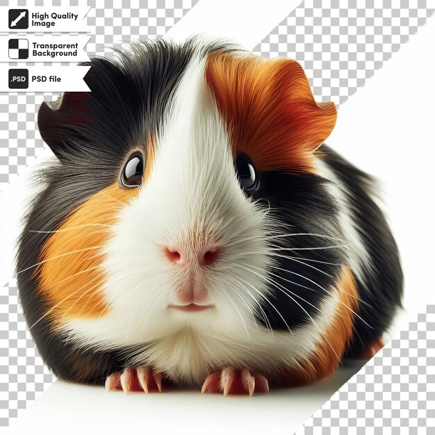 PSD a picture of a guinea pig with a brown and black face