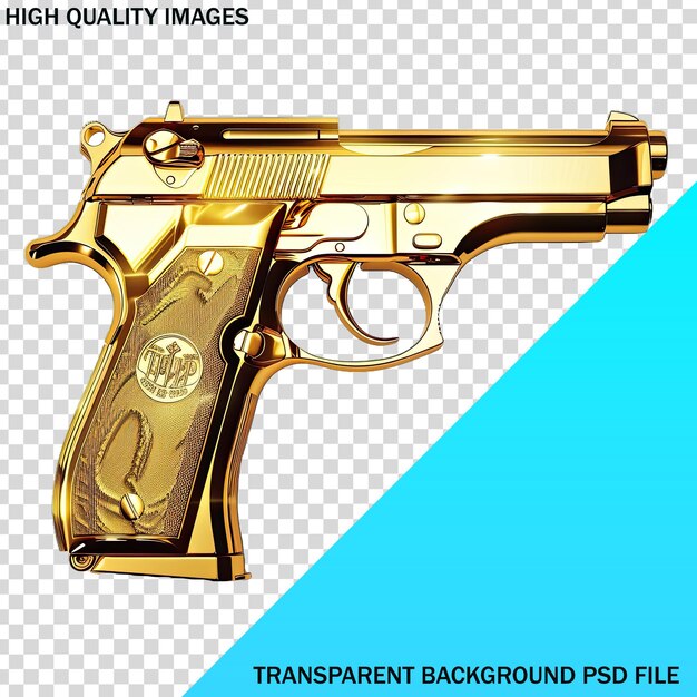 PSD a picture of a gun that says high quality