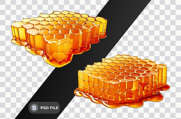 PSD a picture of honeycomb with a picture of honeycomb on it