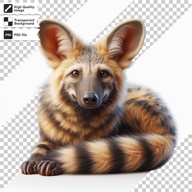 PSD a picture of a hyena that is on a white background