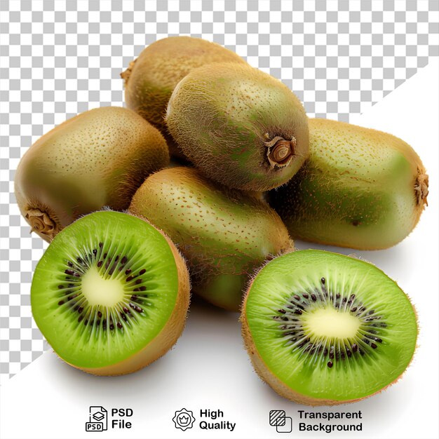 PSD a picture of kiwi fruit isolated on transparent background