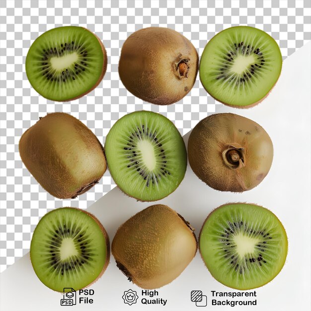 PSD a picture of kiwi fruit isolated on transparent background