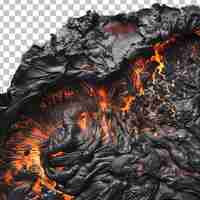 PSD a picture of a lava and the picture of a fire