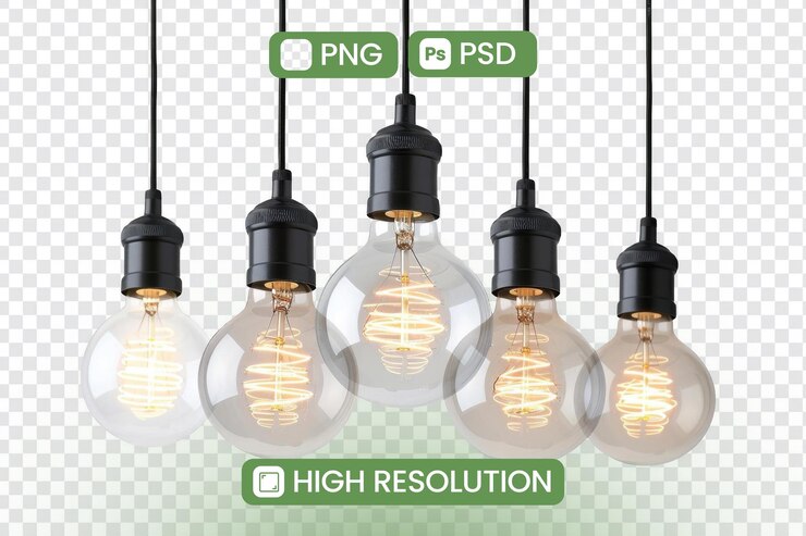 PSD a picture of a light bulb with a green sticker that says pncf