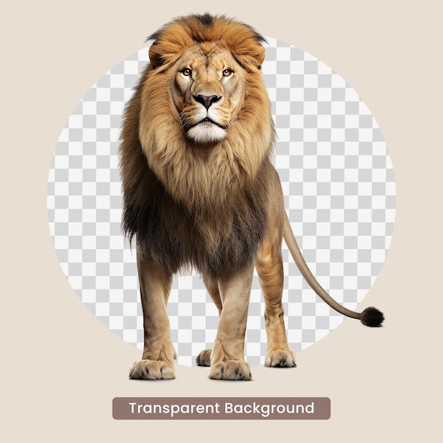 A picture of a lion with transparent background