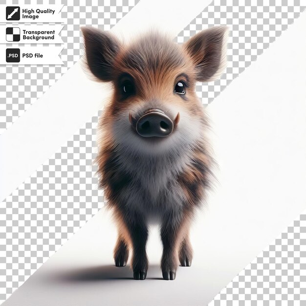 PSD a picture of a little animal that is called a wild boar