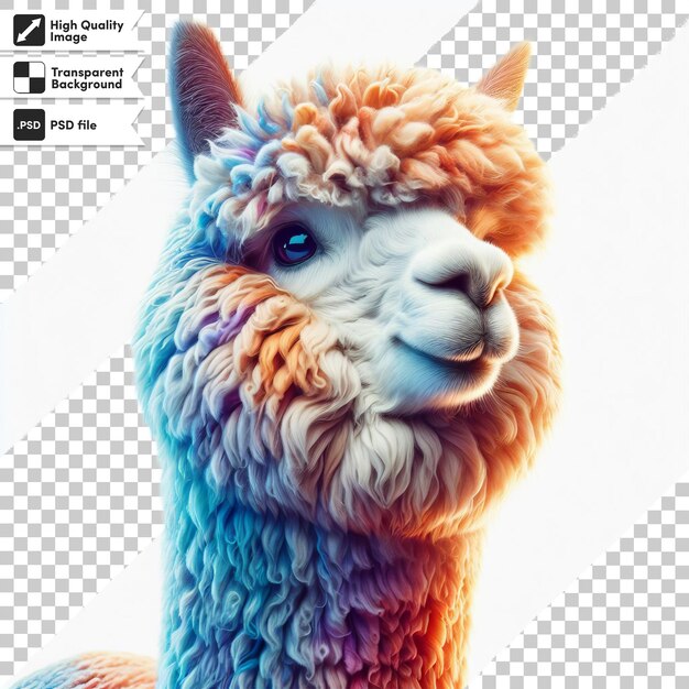 PSD a picture of a llama that is made by eiffel