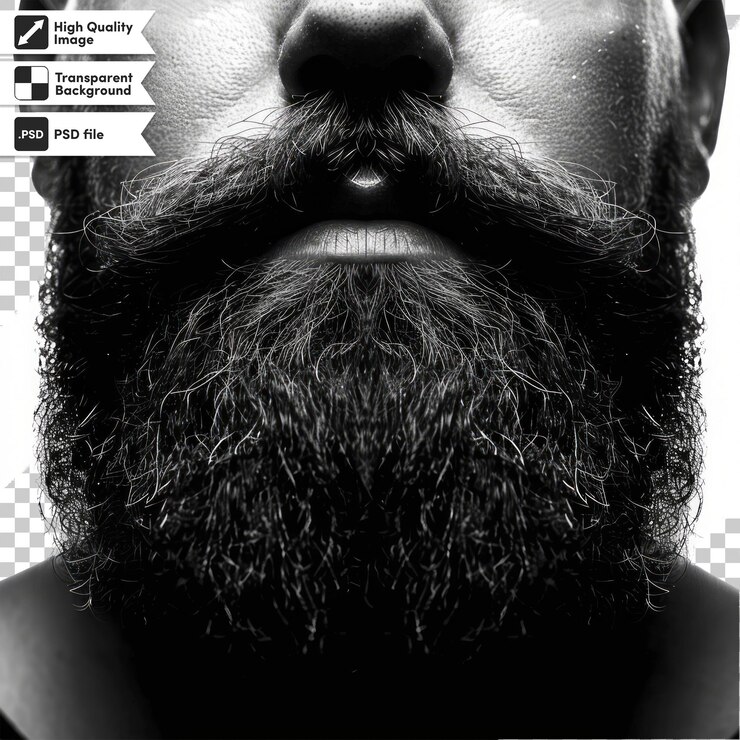 PSD a picture of a man with a beard and a picture of a mans face