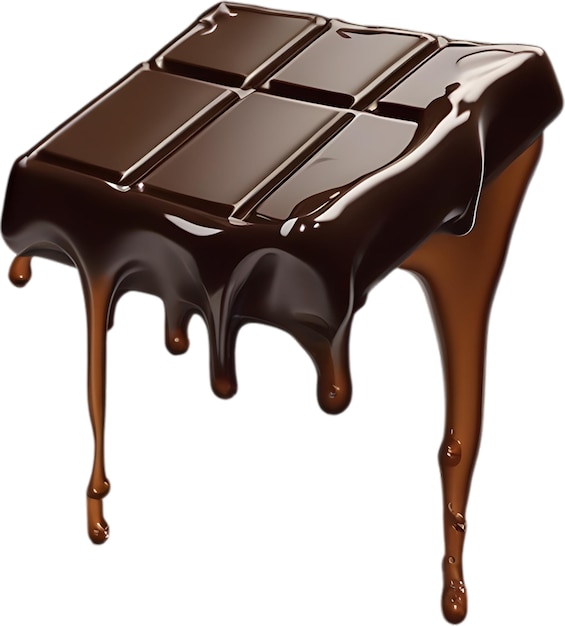 PSD picture of deliciouslooking melted chocolate