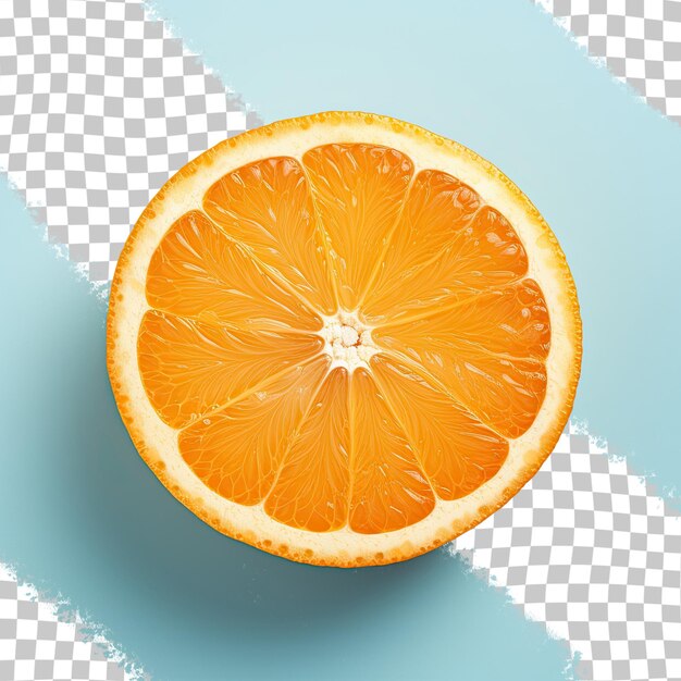 Picture of orange slice saved with clipping path isolated on transparent background