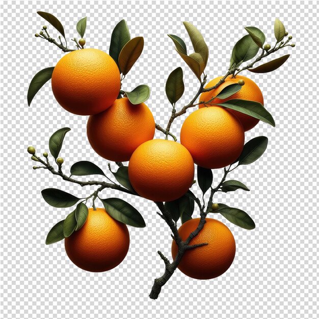 PSD a picture of oranges on a transparent background