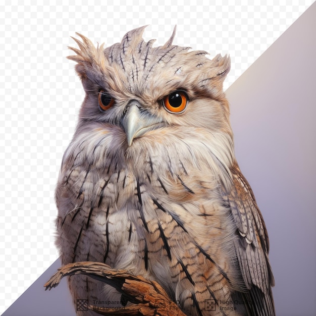 a picture of an owl with a triangle on it