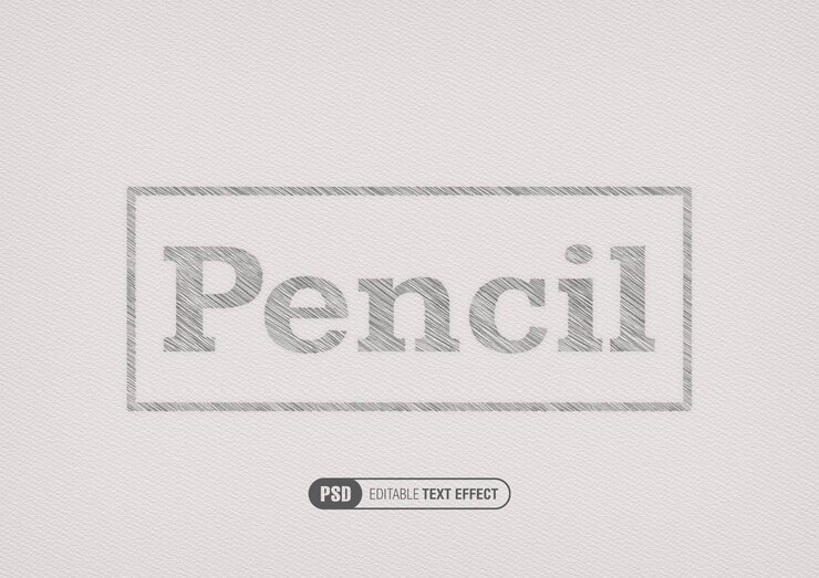 PSD a picture of a pencil in a black and white background