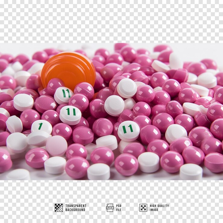 PSD 一堆藥片和一顆藥片的圖片