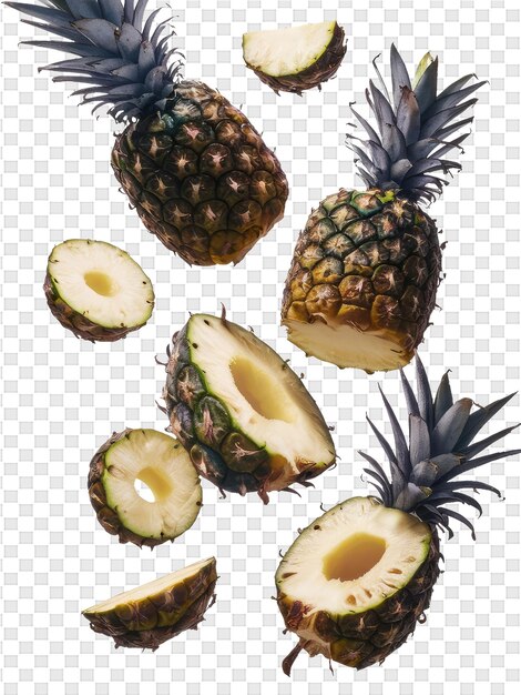 PSD una foto di ananas e un ananas