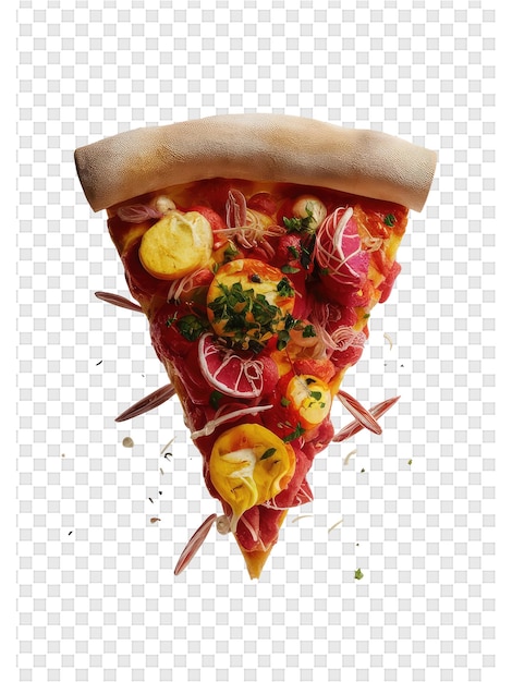 PSD una foto di una pizza con una fetta di pizza su di essa