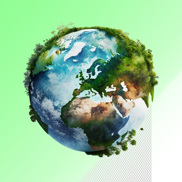 PSD a picture of a planet with the earth and the earth in the background