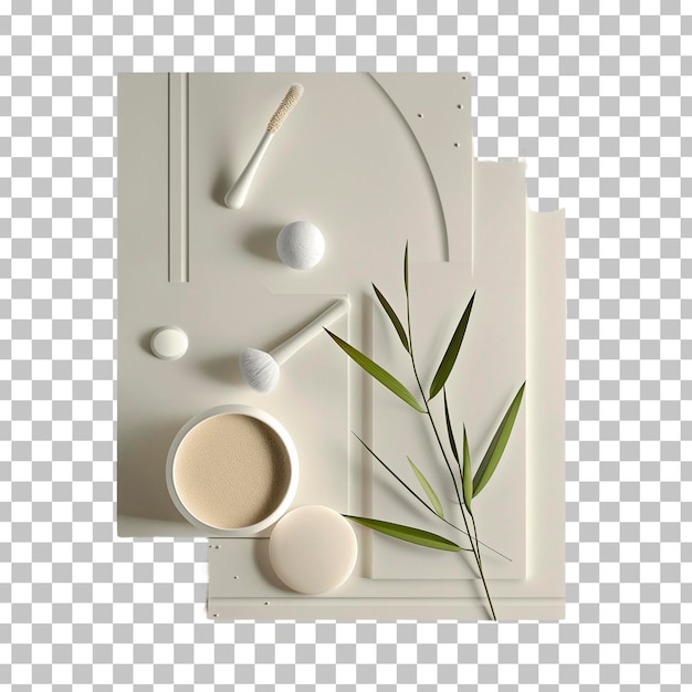 PSD a picture of a plant and eggs on a table