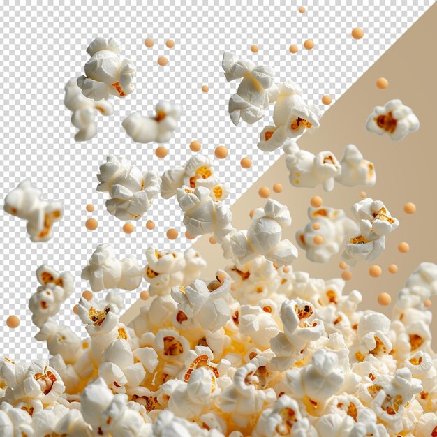 PSD un'immagine di popcorn e popcorn con un quadrato dell'immagine che viene utilizzato per fare popcorn