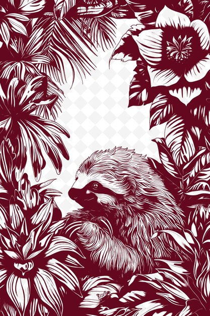 PSD a picture of a raccoon with palm trees in the background