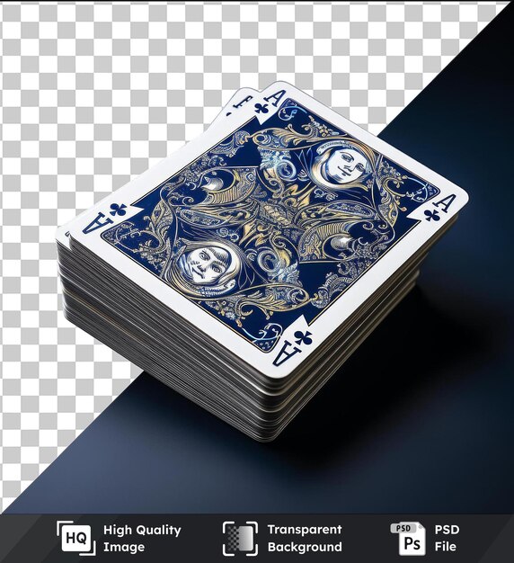 PSD picture of realistic photographic magician_s playing cards