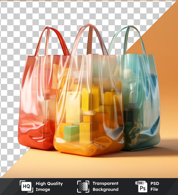 PSD picture of recycling bags