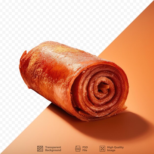 A picture of a roll of meat with a picture of a red meat.