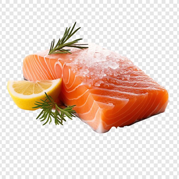 PSD a picture of salmon with a lemon on it