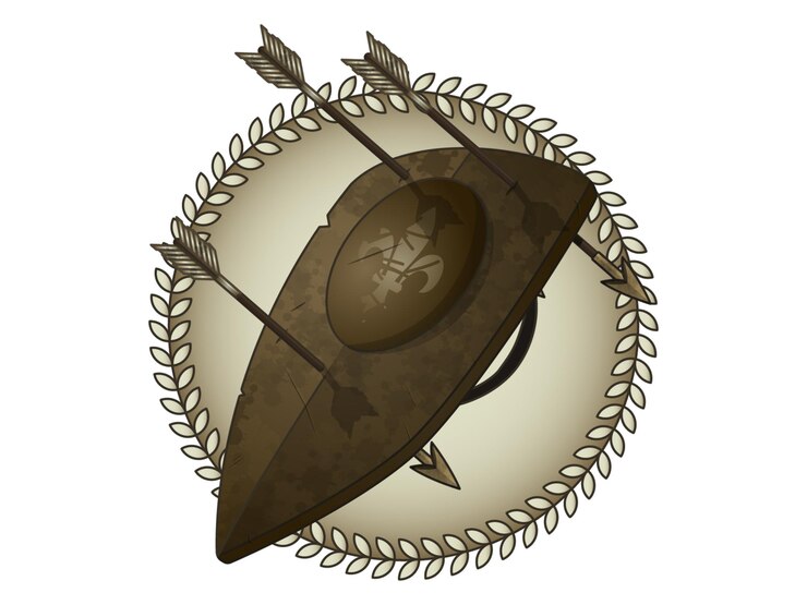 PSD a picture of a shield with a bird on it