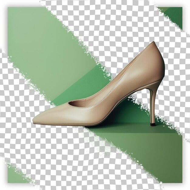 PSD a picture of a shoe with the word  high heel  on the bottom