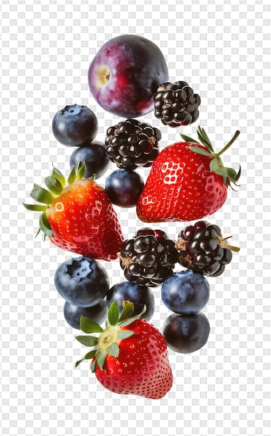 PSD a picture of a strawberry and blackberries with the letters b on it