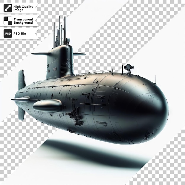 PSD una foto di un sottomarino con le parole la parola su di esso